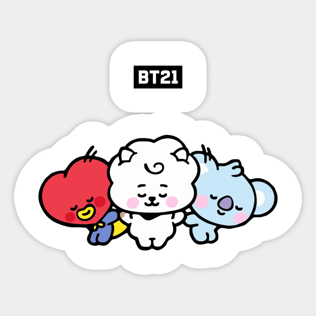 bt21 bts exclusive design 13 Sticker by Typography Dose